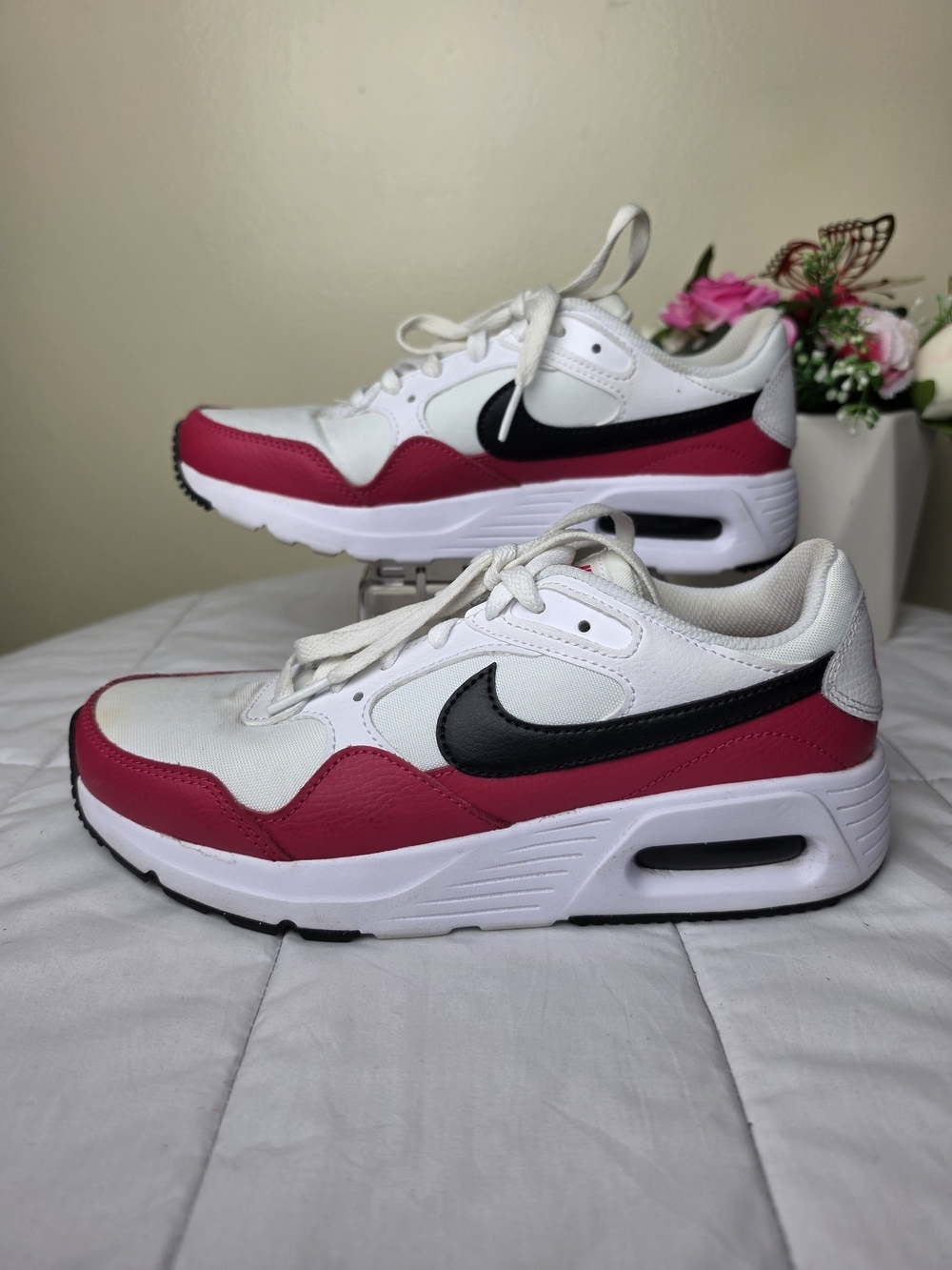 Nike Air Max SC Womens Sneakers White/Red Size 7.5